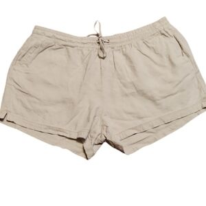 Logg Shorts Size 12 Linen Blend Tan